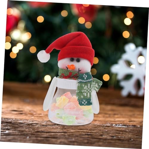 BIUDECO Snowman Candy Containers 5 Pack Christmas Decorative Jars