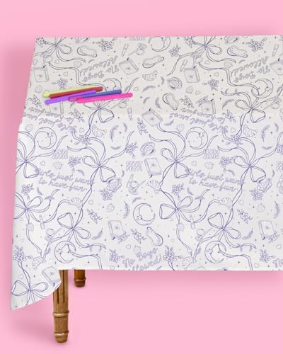 Xo Fetti Sleepover Party Coloring Tablecloth 9x45