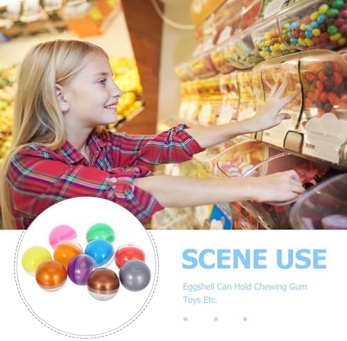 50pcs Vending Machine Capsule Balls 12 Inch Refillable Plastic Candy Container Party Favor Egg Macaron Color
