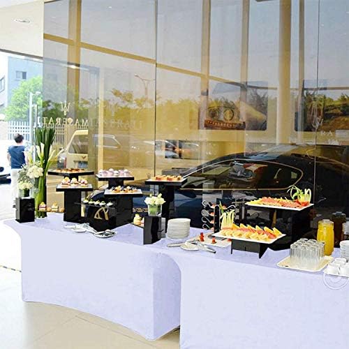 Reliancer 2 Pack 6FT Rectangular Spandex Table Cover for Outdoor Events and Banquets