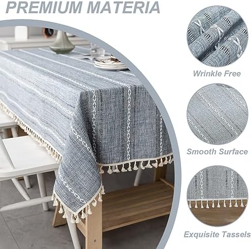 Meioro Rustic Table Cloth Grey 55x55