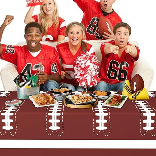 Mulbozy Football Tablecloth 2 Pack Touchdown Cover for Parties