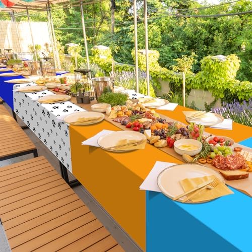 MASHAN 4 Piece Dog Themed Tablecloths Set