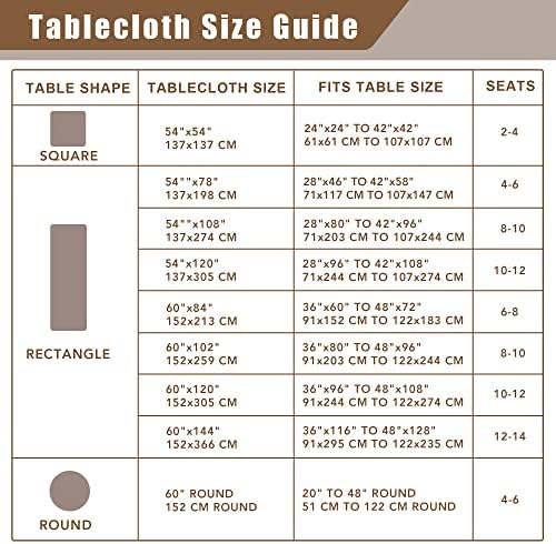 Fitable Nature Faux Linen Tablecloths 2 Pack Neutral 60x84 Inch