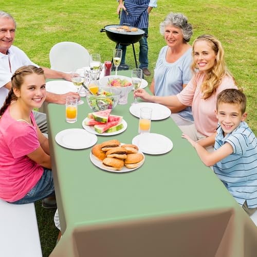 Vedran 2 Pack Sage Green Tablecloth Rectangle 54 x 108 Inch