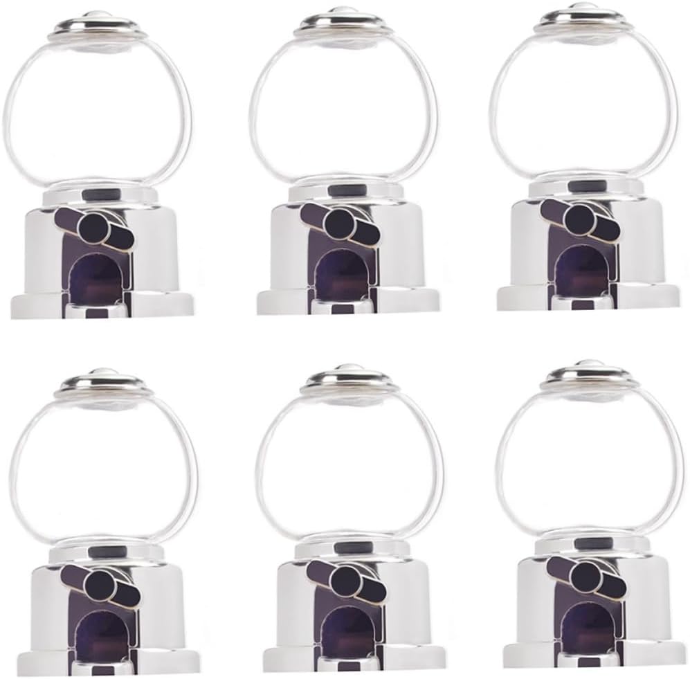 GLEAVI 6pcs Candy Catcher Toy for Kids Silver Plastic