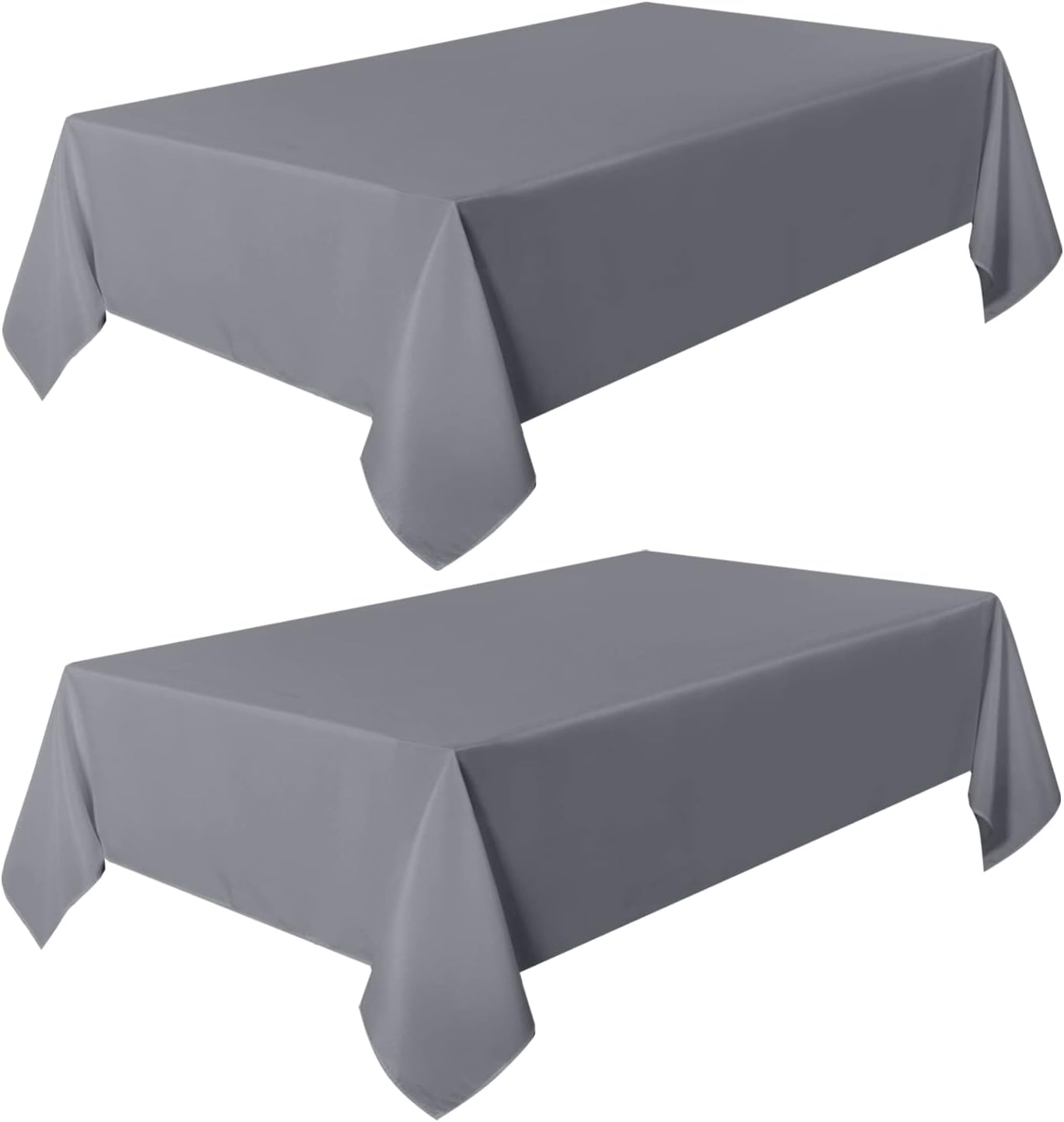 Sancua 2 Pack Light Grey Tablecloths 60x84 Inch