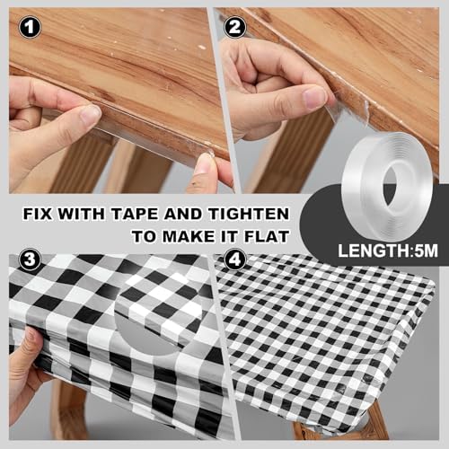 Boao 6 Pcs Elastic Table Cover for 6 ft Tables