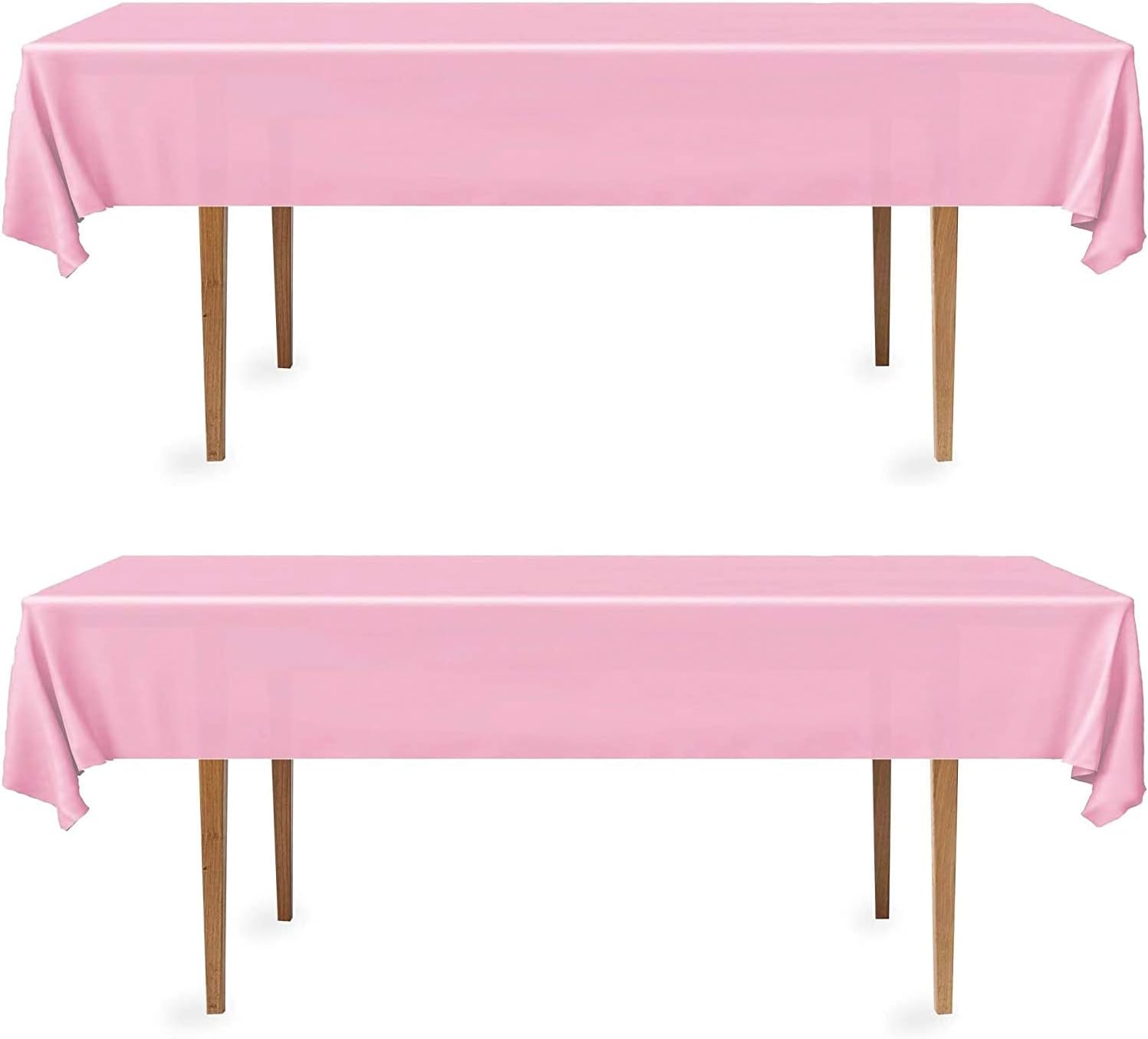 DecorRack 2 Rectangular Tablecloths Light Pink