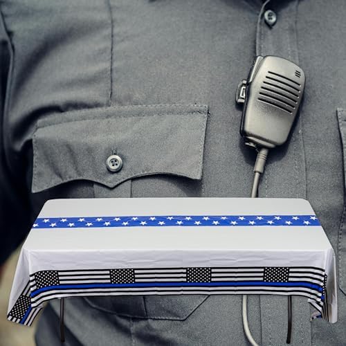 Havercamp Police Blue Line Tablecloth 108x54 Inches