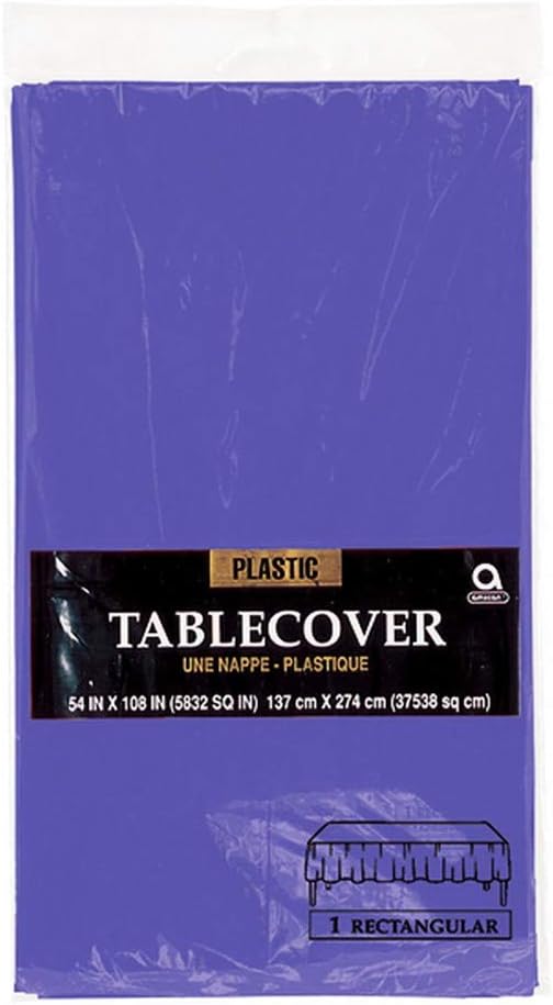 Amscan New Purple Plastic Table Cover 54x108