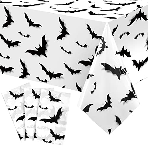 Tiamon 3 Pcs Halloween Bats Tablecloth