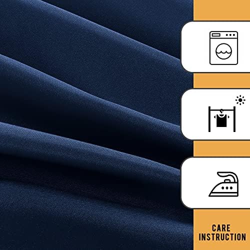 Obstal 2 Pack Water Resistant Tablecloths for 4 Foot Rectangular Tables - Navy