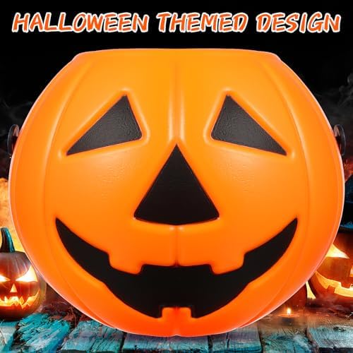 Didiseaon 2Pcs Pumpkin Candy Bucket Halloween Decor