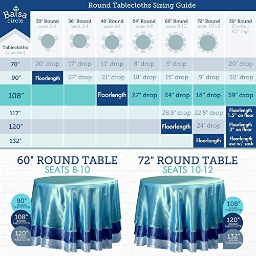 BalsaCircle 108-Inch White Lace Round Tablecloth for Weddings and Events