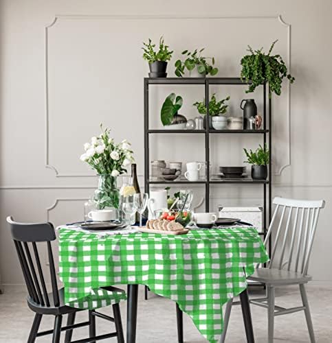 HEIPINIUYE 3 Pack Round Checkered Tablecloth 84x84 Inches