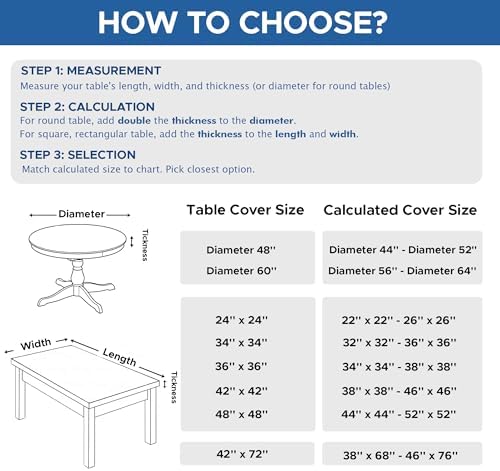 Enjoyidea 2 Pack Black Spandex Table Covers 42x72 Inch Fitted