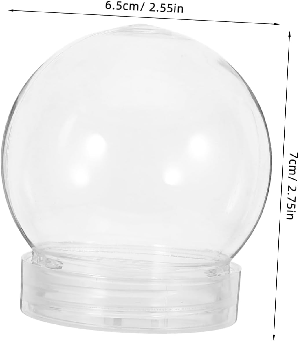 Healifty 140ml Snow Globe Candy Holders 10PCS