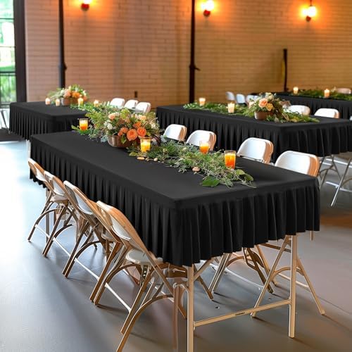 Wish Care 4ft Black Spandex Table Cover