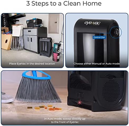 EyeVac Pro Touchless Vacuum - 1400 Watt Powerful Canister Black