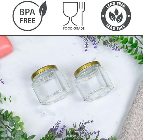 Cornucopia Brands 4-Ounce Hexagon Jars 24-Pack