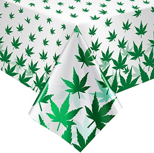 Tegeme Tropical Leaf Table Covers 2 Pack Green 54x108 Inches