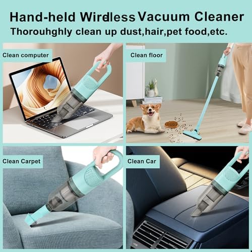 6-in-1 Lightweight Stick Vacuum Cleaner with 100W Motor Cordless Portable for Hard Floors Carpets and Pet Hair