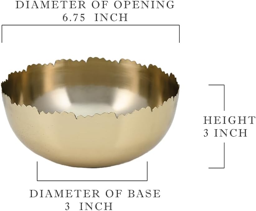 Serene Spaces Living Artisanal Gold Iron Bowl