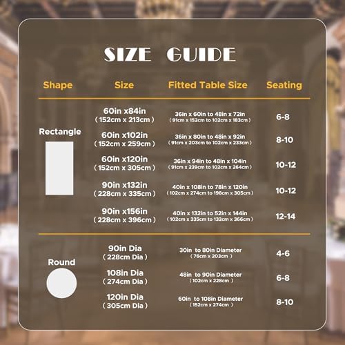 Sancua Navy Blue Tablecloths for 8 Foot Rectangle Tables 6 Pack