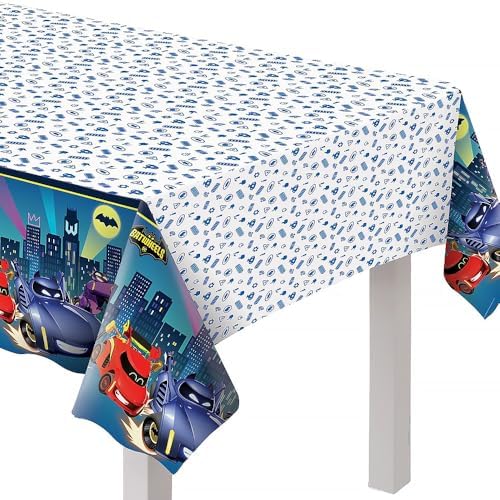 Amscan Multicolor Bat Wheels Table Cover 54x96