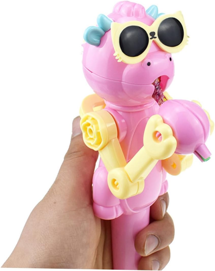 6pcs Dinosaur Lollipop Holder Robot Toy for Parties and Birthdays