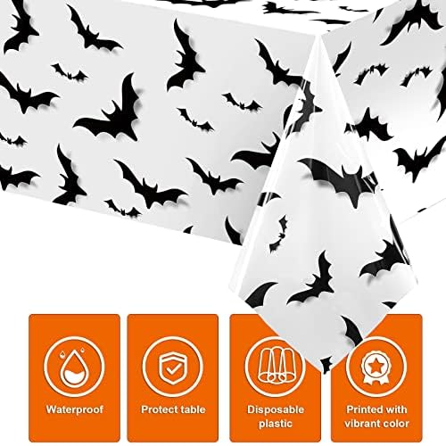 Tiamon 3 Pcs Halloween Bats Tablecloth