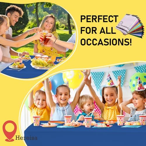 Royal Blue Plastic Tablecloths 3 Pack Disposable Covers 54x108