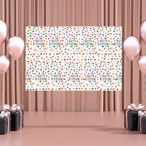 2Pack Happy Birthday Tablecloths for Party and Baby Shower Decoration 108x54 Inches