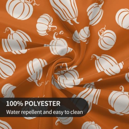 Fall Tablecloth 60 Inch Round White Halloween Decor