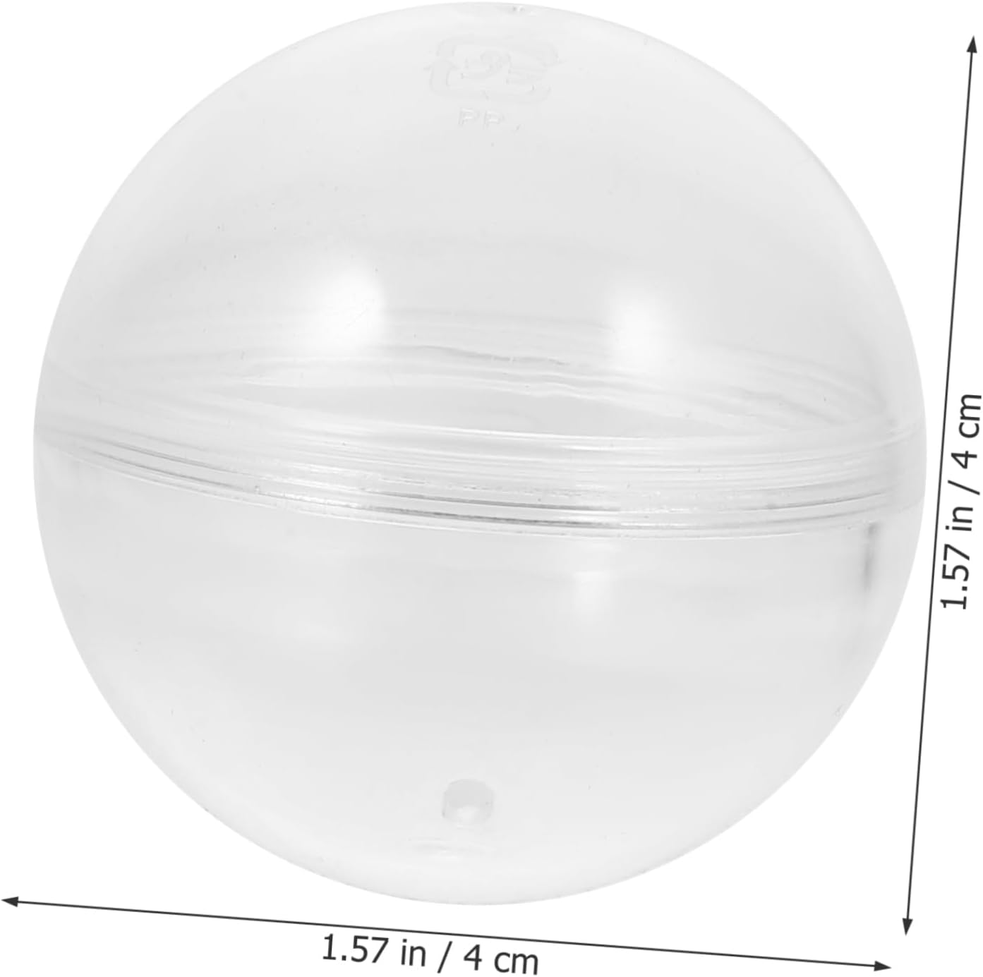 4x4cm Plastic Round Capsules 10pcs Candy Server Vending Machine Fillable Balls