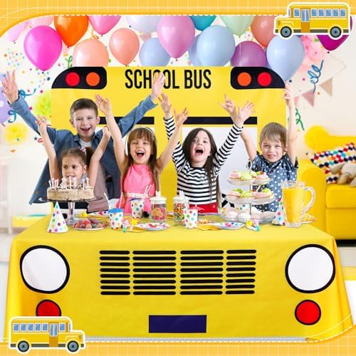Oudain School Bus Party Decorations Set