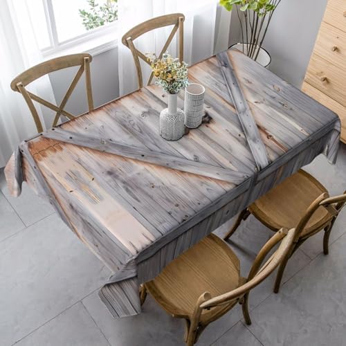 Country Barn Wood Door Print Tablecloth - Classic Decor for Dining Tables