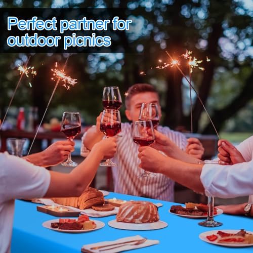 Peryiter 12 Pack Assorted Neon Plastic Tablecloths Rectangle Table Covers for Parties