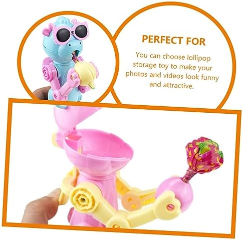 6pcs Dinosaur Lollipop Holder Robot Toy for Parties and Birthdays