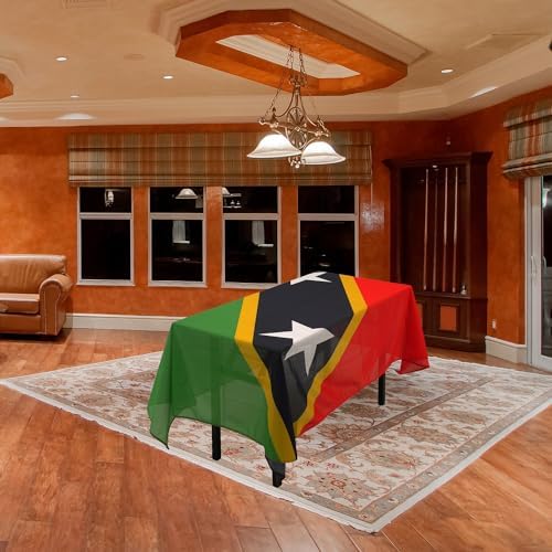 MSFHHA Rectangular Tablecloth with Saint Kitts Flag 59x83 Inches