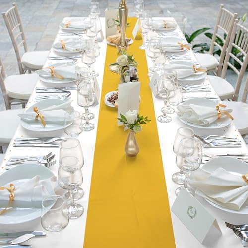 3Pcs White and Gold Tablecloth Party Decorations