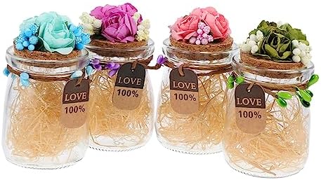 PRETYZOOM 4pcs Candy Bottles Assorted Containers for Weddings Parties and Crafts