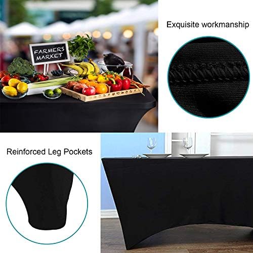 RELIANCER 2 Pack 4FT Rectangular Spandex Table Cover