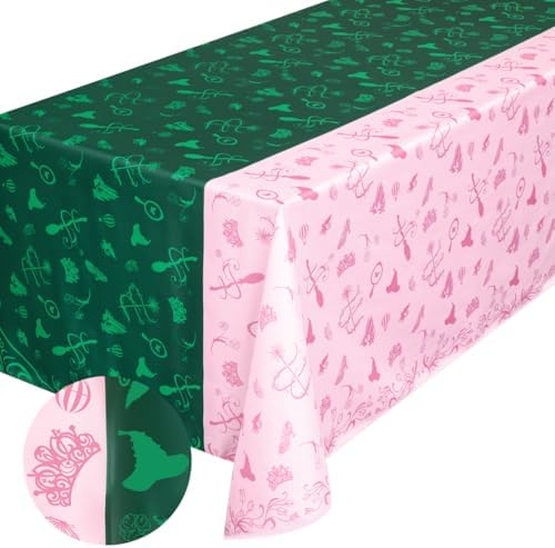 Xo Fetti Pink Green Witch Tablecloth 9 x 45
