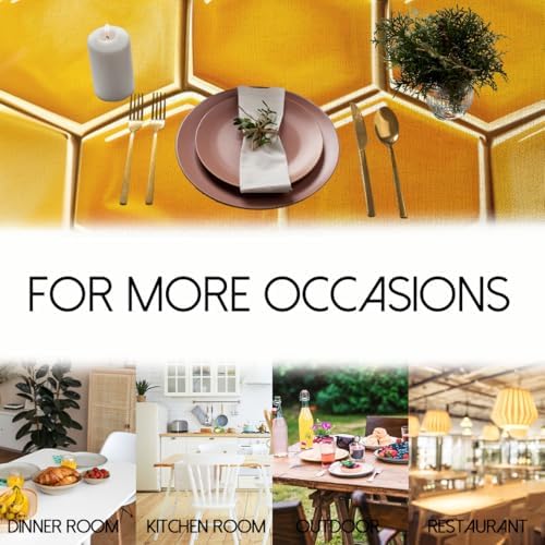 Beehive Tablecloth 54x54 Inch Yellow Gold Honeycomb Design