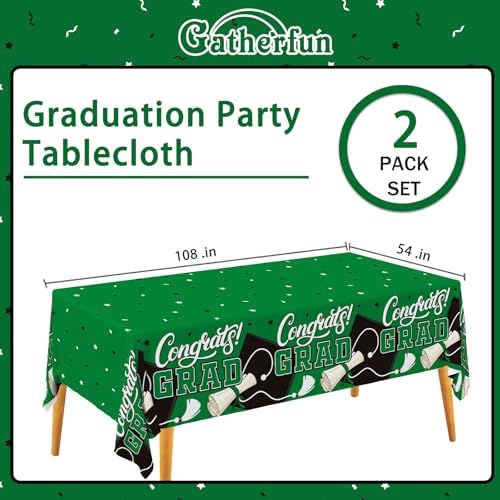Gatherfun 2025 Graduation Decor 2 Pcs Table Covers