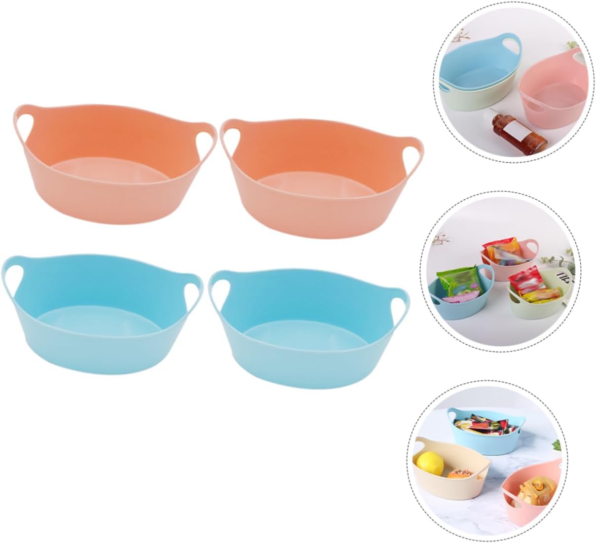 HEALLILY 4pcs Snack Ingot Candy Basket Decorative Storage Box for Halloween Party Favors and Home Organization