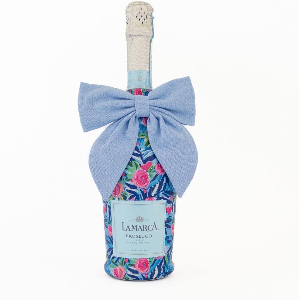 Beau Bottles Preppy Roses with Love Wine Label Wrap for 750ml Champagne Bottle