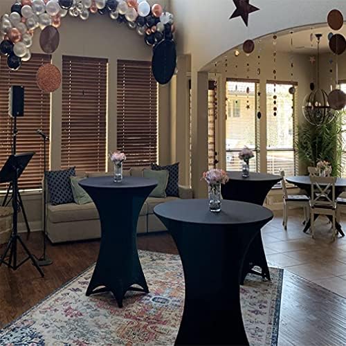 Tinas 2 Pack 32x43 Inch Highboy Spandex Table Covers Black